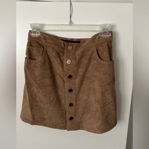 NWT Express Suede Button Front Mini